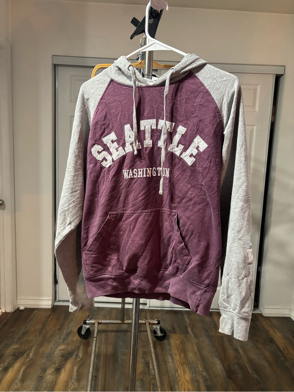 Crazy 8 Maroon and Gray Seattle Crewneck Hoodie